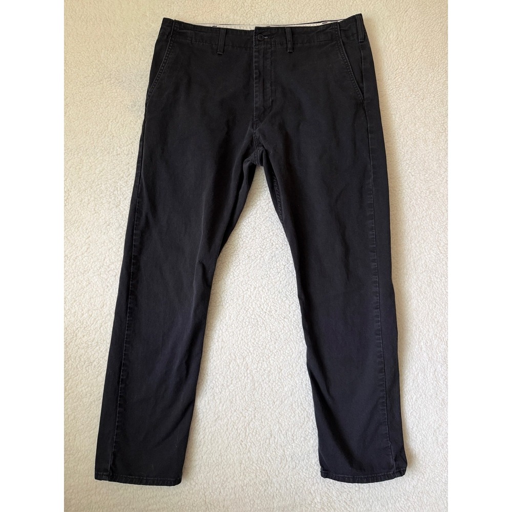 Levi's Chino Pants Mens 33x30 Black Regular Fit Stretch Casual Office Cotton